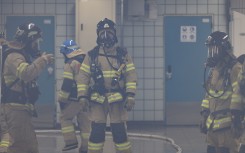 File: Seoul firefighters during a fire drill. Chris Jung/NurPhoto via AFP