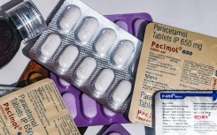 File: Various packages of paracetamol are displayed on a pharmacy table. Soumyabrata Roy/NurPhoto via AFP