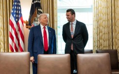 US president Donald Trump and Charlie Kirk