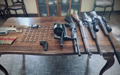 Guns and firearms from a drug bust in Camperdown