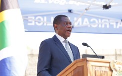 Deputy President Paul Mashatile delivers a speech during SAPS commemoration in Pretoria