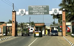 A photo shows a prison checkpoint where deportees from the United States with criminal records in Matsapha, central Eswatini, on September 10, 2025.
