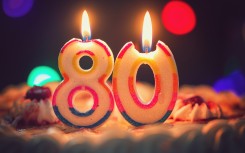 A birthday cake for an 80th celebration. GettyImages/kajakiki