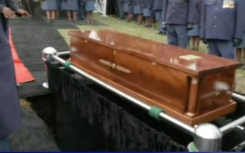 Nathi Mthethwa being laid to rest.
