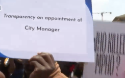 Protesting Ekurhuleni residents.