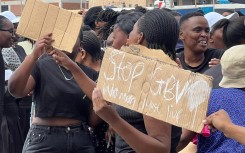 People marching against GBV. eNCA/Zanele Buthelezi