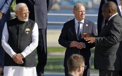 Indian Prime Minister Narenda Modi and President Cyril Ramphosa
