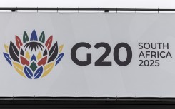 A general view of the G20 logo