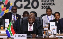 President Cyril Ramaphosa at the closing session of G20 Summit. Kaname Yoneyama / Yomiuri / The Yomiuri Shimbun via AFP