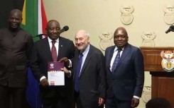 Cyril Ramaphosa and Joseph Stiglitz