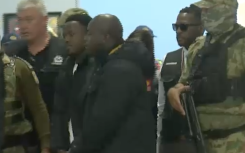 Siyabonga and Malusi Ndimande at the airport.