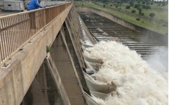 Three more sluice gates have been opened at the Vaal Dam. eNCA/Naomi Kobbie