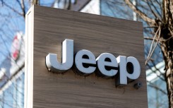 The brand logo of the car manufacturer Jeep. Matthias Balk/dpa via AFP