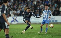 Kylian Mbappe scores his team's third goal during the Spanish Copa del Rey. AFP/Thomas Coex