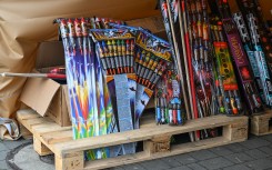 File: Various fireworks products. Artur Widak/NurPhoto via AFP