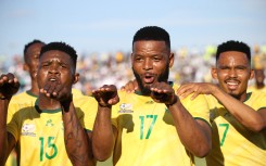 Sipho Mbule celebrates his goal. BackpagePix/Zamani Makautsi