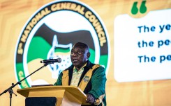 ANC President Cyril Ramaphosa speaks at the 5th National General Council. Per-Anders Pettersson/Getty Images