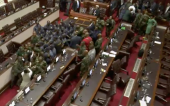 MPs scuffle with SAPS in legislature