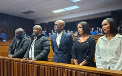 Vusimuzi Matlala, his wife Tsakane, two alleged hitmen Musa Kekana and Floyd Mabusela and Nthabiseng Nzama. eNCA/Silindelo Sebata