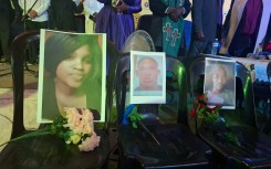 Community members gathered to remember those who died in a senseless killing. eNCA/Nobesuthu Hejana