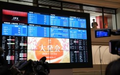 The opening numbers of the Tokyo Stock Exchange. AFP/Kazuhiro Nogi