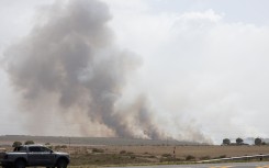 The fire as seen from the N2 highway in Mossel Bay. Gallo Images/Misha Jordaan