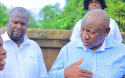 President Cyril Ramaphosa during his visit to flood-stricken areas in Limpopo. X/@PresidencyZA