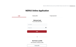 The NSFAS student portal.
