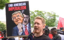 Civil society organisations and trade unions are picketing outside the US Embassy in Pretoria.