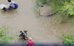 The man had adopted a routine of fishing on the rocks in the river.