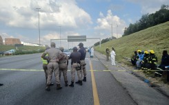 A gun battle ensued between police and suspected armed robbers on the N12.