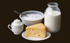 File: A photo of milk products, including cheese, cream and yogurt. GettyImages/Rares Caragiale