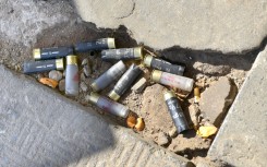 File: Rubber bullet casings on the street. GettyImages/Nigel Jared