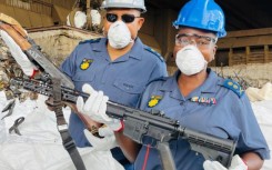 Police have destroyed 14,000 illegal firearms. X/SAPS