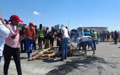 In Khuma, roads have been barricaded with stones and burning tyres as frustrated residents demand better service delivery, investment and job creation.
