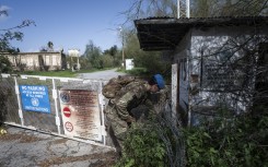 The gate to an entrance of the buffer zone separating the internationally recognized Republic of Cyprus and the breakaway Turkish Republic of Northern Cyprus — recognized only by Ankara — in the divided capital Nicosia. AFP/Jewel Samad