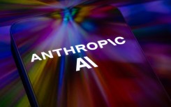 The Anthropic logo is displayed on a smartphone screen. Jonathan Raa/NurPhoto via AFP