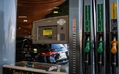 A general view of a fuel pump at a petrol station in Rosebank, Johannesburg
