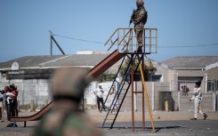 A soldier of the South African National Defence Force (SANDF)