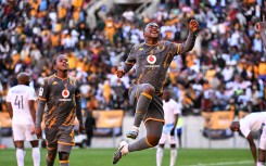 Mduduzi Shabalala celebrates his goal. BackpagePix/Ryan Wilkisky
