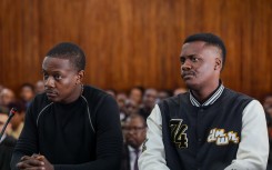 Robert Mugabe's son Bellarmine and his co-accused cousin, Tobias Matonhodze. Gallo Images/Fani Mahuntsi
