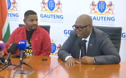 Panyaza Lesufi and Nkululeko Dunga