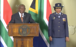 President Cyril Ramaphosa and Lieutenant-General Puleng Dimpane.