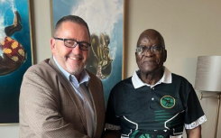 AfriForum CEO Kallie Kriel shared a picture with Zuma on social alluding that the two had conducted a 'constructive meeting' . X/ Kallie Kriel 