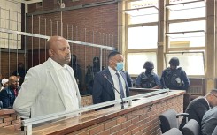 Julius Mkhwanazi and Kagiso Lerutla in court. eNCA/Pule Letshwiti-Jones