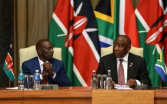 Kenya's President William Ruto meets with South Africa's President Cyril Ramaphosa at the Union Buildings in Pretoria on June 4, 2026. (Photo by PHILL MAGAKOE / AFP)