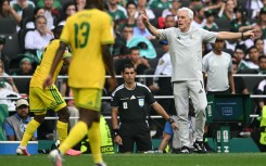 Coach Hugo Broos gestures during the 2026 World Cup Group A football match between Mexico and South Africa. AFP/Yuri Cortez