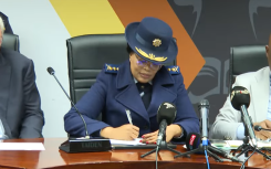 SAPS, security cluster briefing. Photo: Screenshot