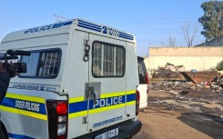 Police on the scene of the Cleveland shooting. eNCA/Bafedile Moerane