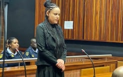 Tiffany Meek in court. eNCA/Naomi Kobbie